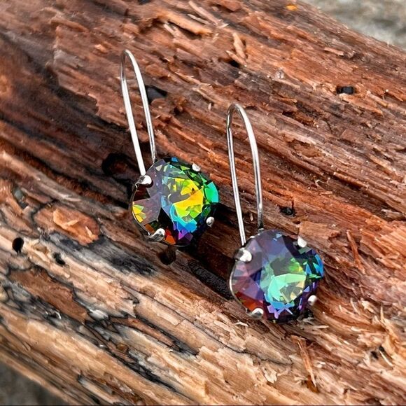Handcrafted Earrings with Swarovski Crystal - Picture 3 of 5